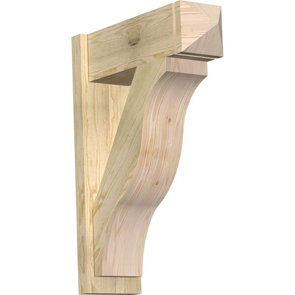 Ekena Millwork Funston Rough Sawn Arts and Crafts Outlooker, Douglas Fir, 8"W x 24"D x 32"H OUT08X24X32FST03RDF - main